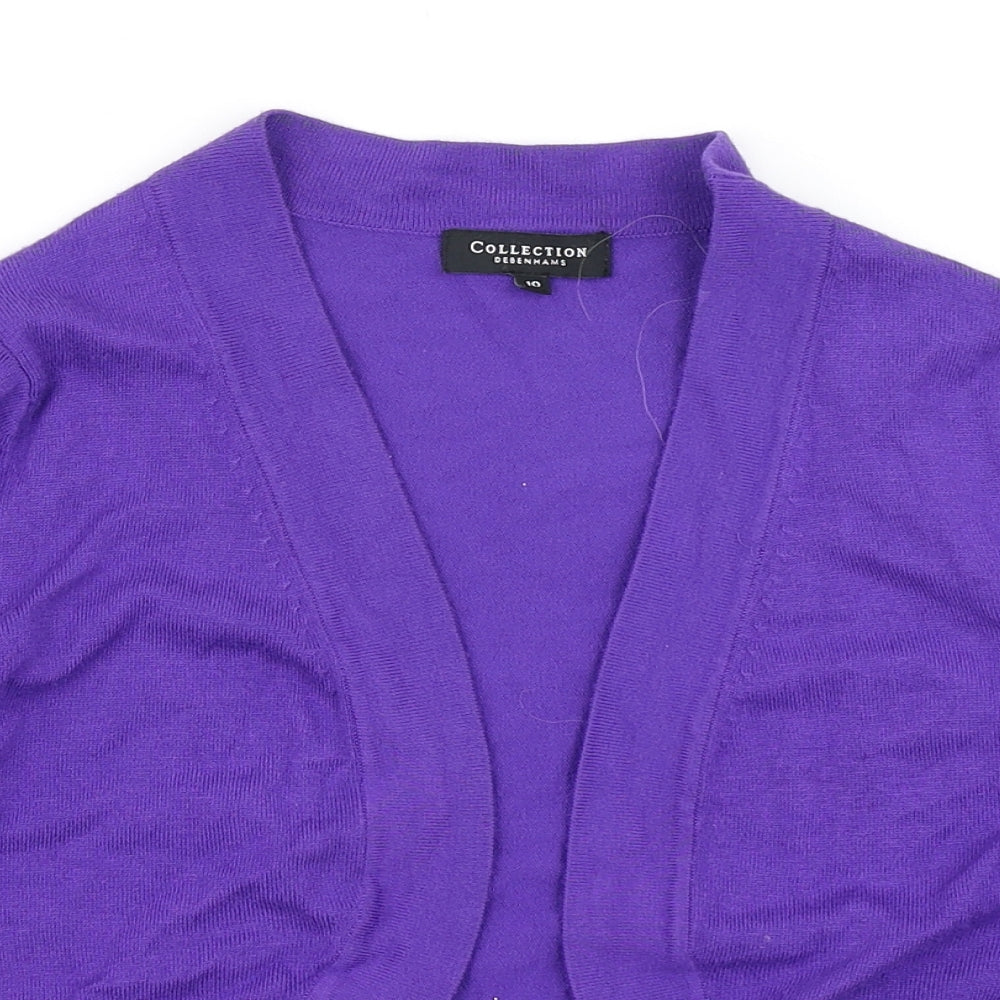 Womens UK Size 10 Collection Purple Cardigan Jumper