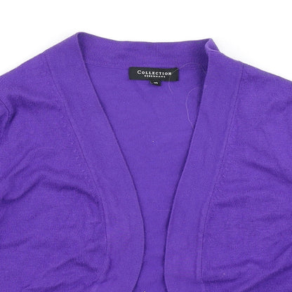 Womens UK Size 10 Collection Purple Cardigan Jumper