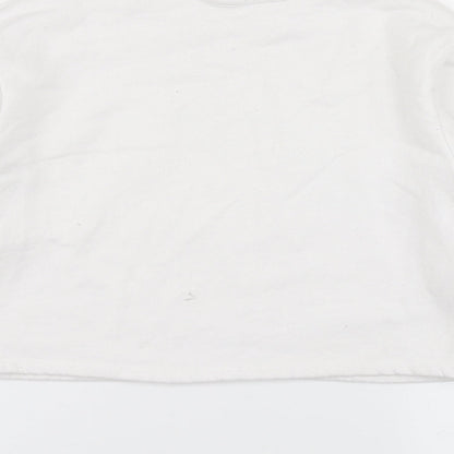 Primark Girls White   Pullover Sweatshirt Size 13-14 Years  - Cropped