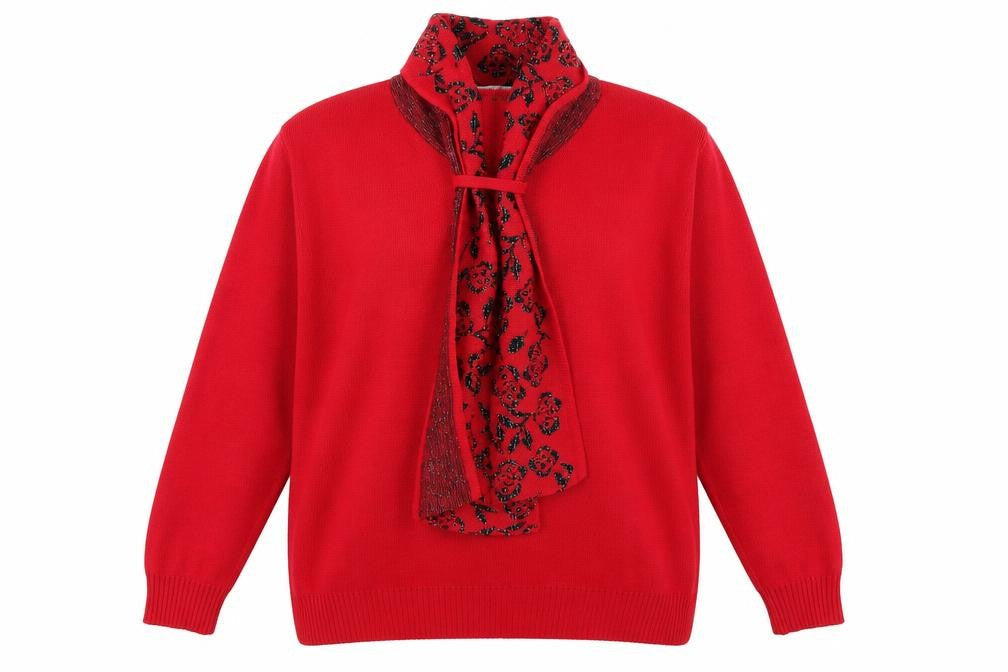 Womens UK Size M Pure & Natural Red Pullover Jumper