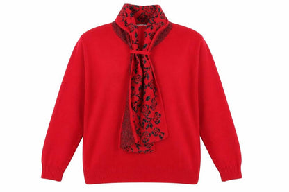 Womens UK Size M Pure & Natural Red Pullover Jumper