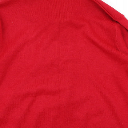 Womens UK Size M Pure & Natural Red Pullover Jumper