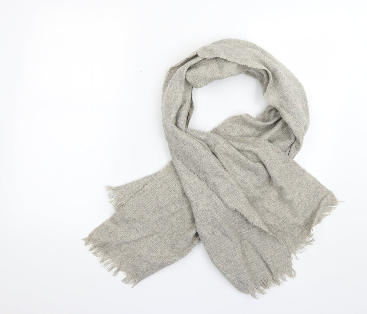 Front view of Preworn women’s grey scarf
