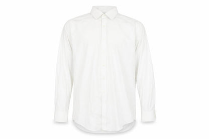 Front view of t m jewin men’s white dress shirt, size 38