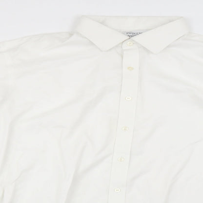 t m jewin Mens White    Dress Shirt Size 38