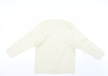 Womens UK Size  Preworn Beige Pullover Jumper
