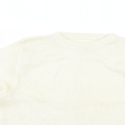 Womens UK Size  Preworn Beige Pullover Jumper