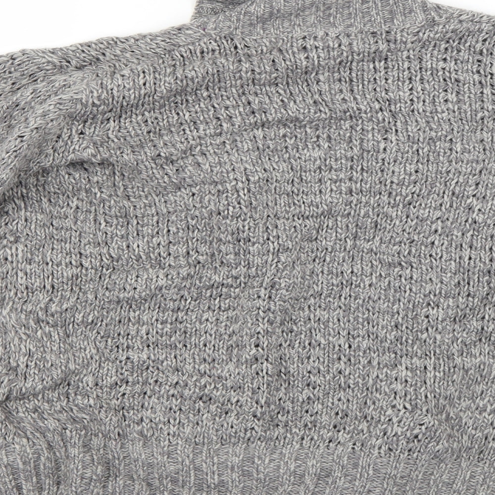 Womens UK Size S isle Grey Cardigan Jumper