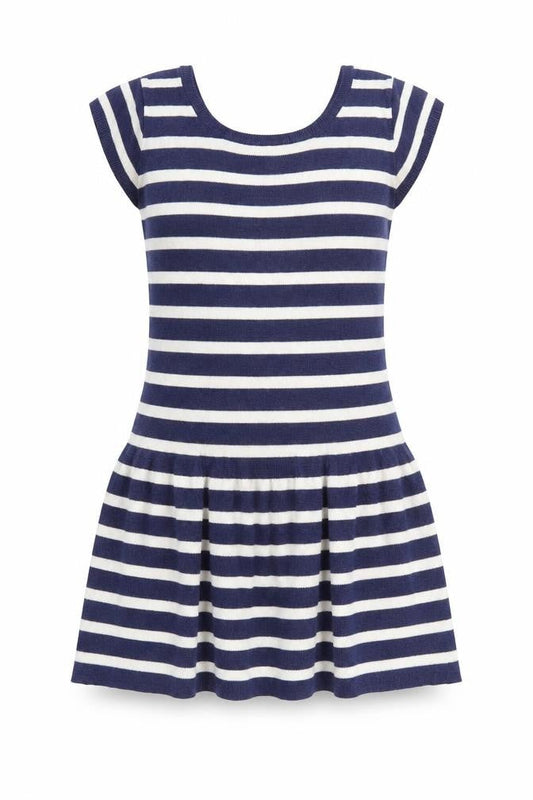 Front view of Atmosphere women’s multicoloured striped jumper dress, size UK 6