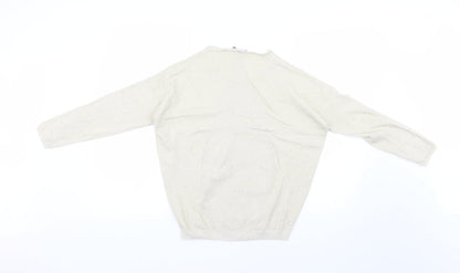 Back view of miss captain trend women’s beige jumper, size S
