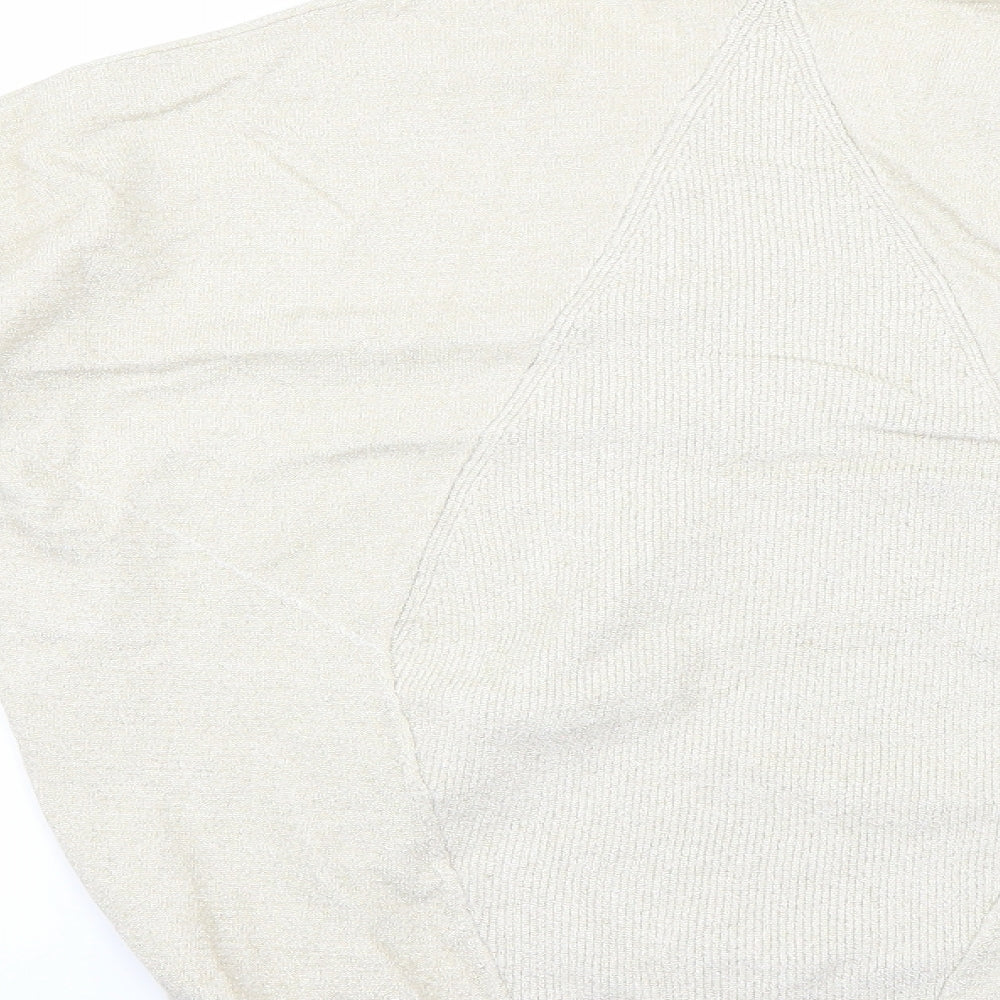 Brand and care label for miss captain trend women’s beige jumper, size S