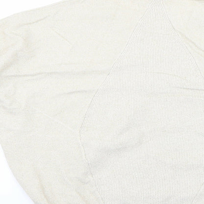Brand and care label for miss captain trend women’s beige jumper, size S