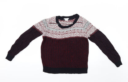 Additional front view of Cooperative men’s multicoloured geometric jumper, size S
