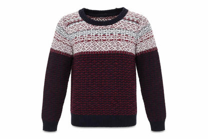 Front view of Cooperative men’s multicoloured geometric jumper, size S