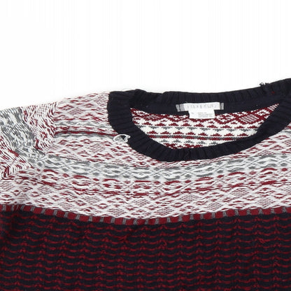 Close-up detail of Cooperative men’s multicoloured geometric jumper, size S