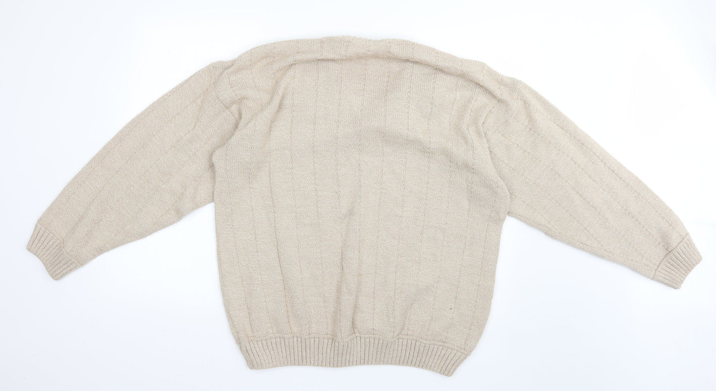 BHS Mens Beige   Pullover Jumper