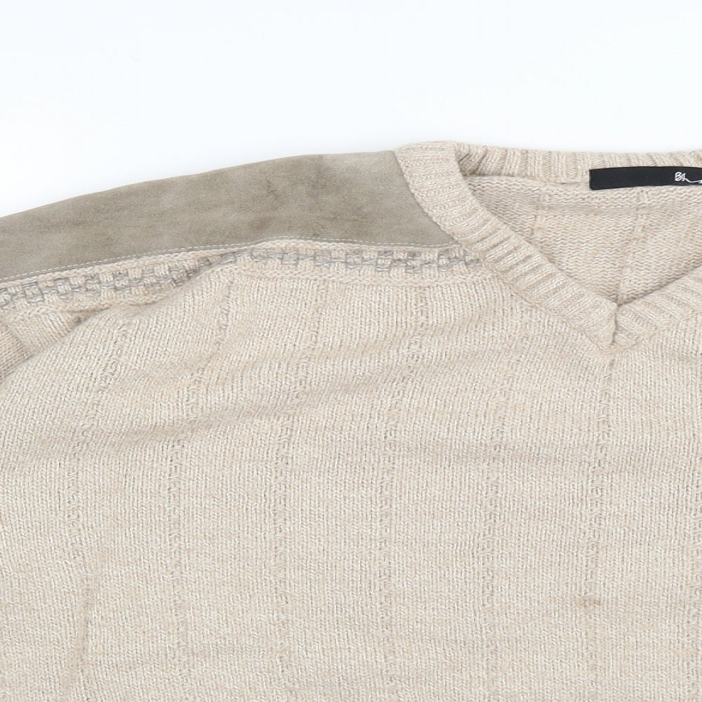 BHS Mens Beige   Pullover Jumper