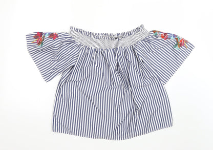 Marks and Spencer Womens Multicoloured Striped  Basic  Size 14