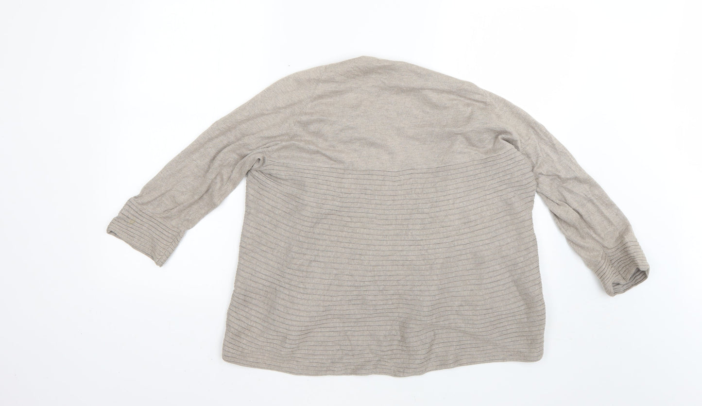 Womens UK Size 16 Per Una Beige Cardigan Jumper