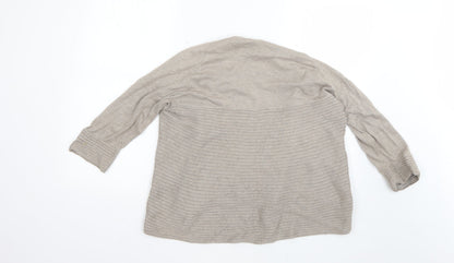 Womens UK Size 16 Per Una Beige Cardigan Jumper
