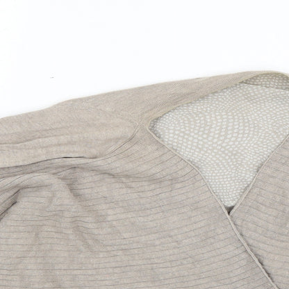 Womens UK Size 16 Per Una Beige Cardigan Jumper
