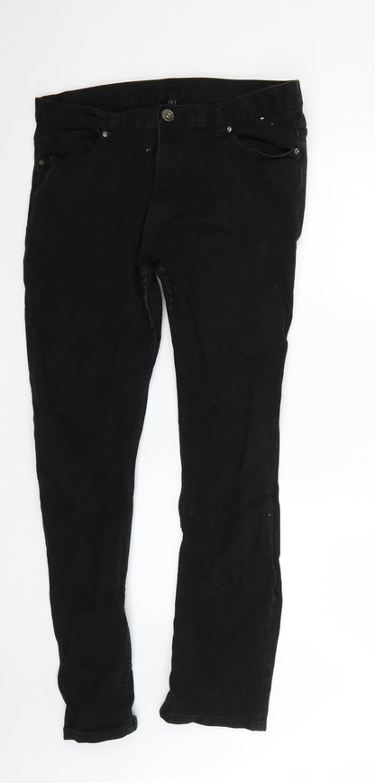 Womens UK Size 34 Preworn Regular Fit Skinny Black Jeans