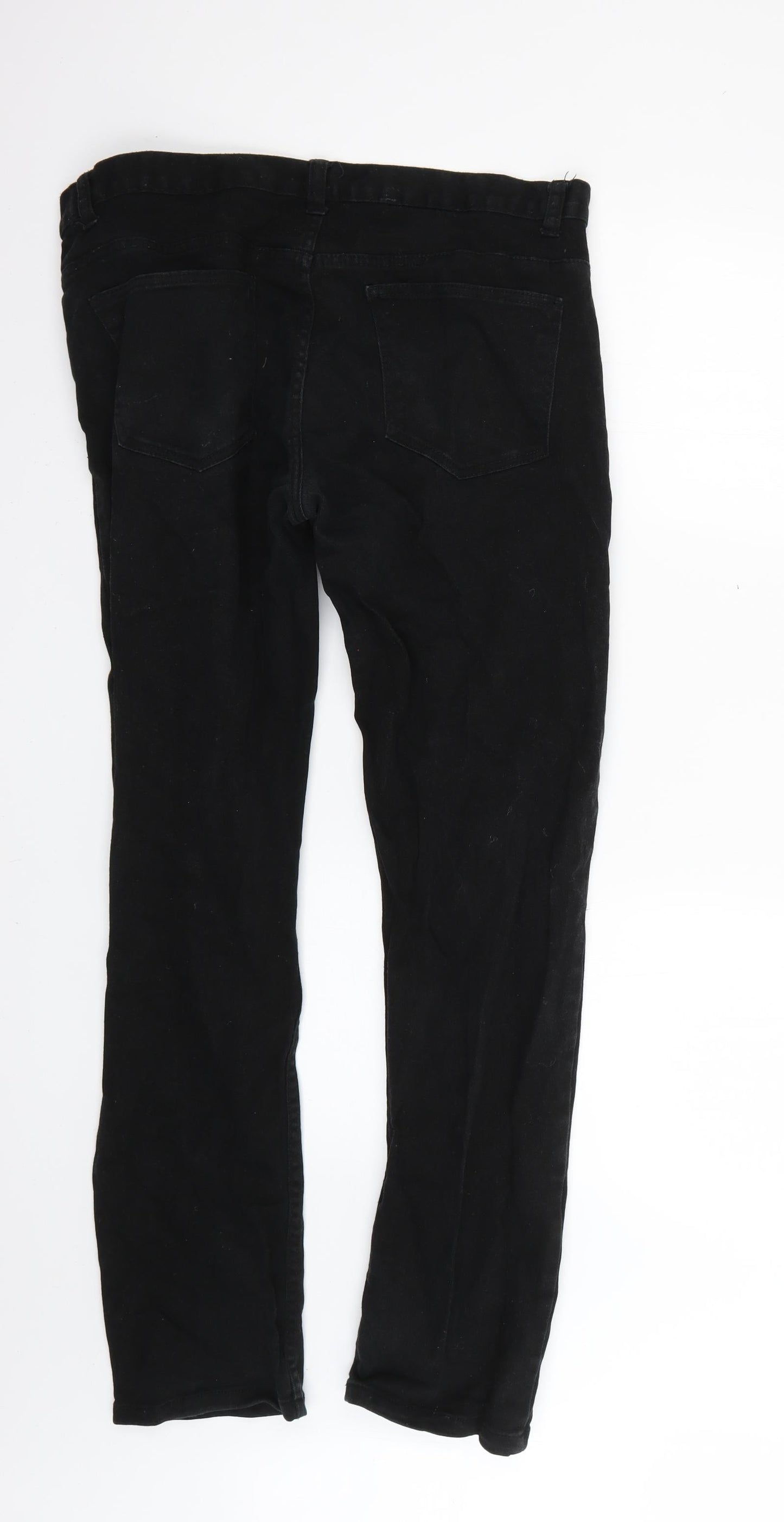 Womens UK Size 34 Preworn Regular Fit Skinny Black Jeans