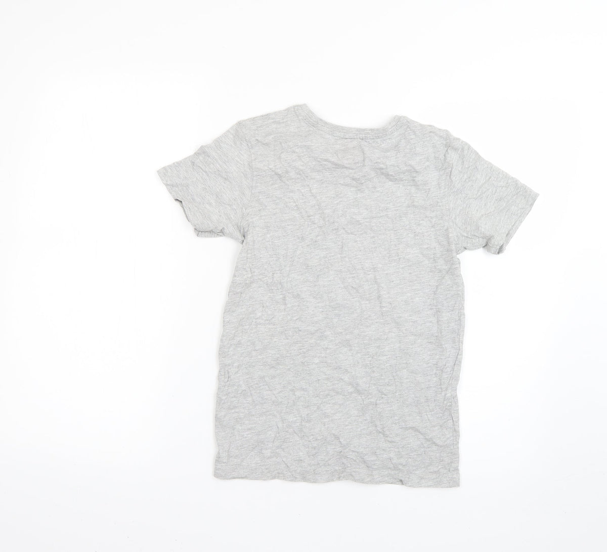 Back view of George boys’ grey geometric basic t-shirt, size 10-11, years