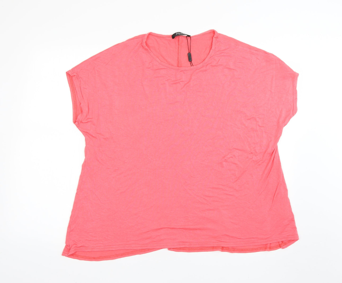 Womens UK Size M Nicole Pink Basic T-Shirt