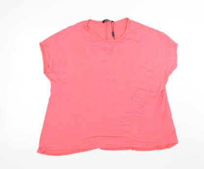 Womens UK Size M Nicole Pink Basic T-Shirt