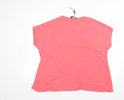 Womens UK Size M Nicole Pink Basic T-Shirt