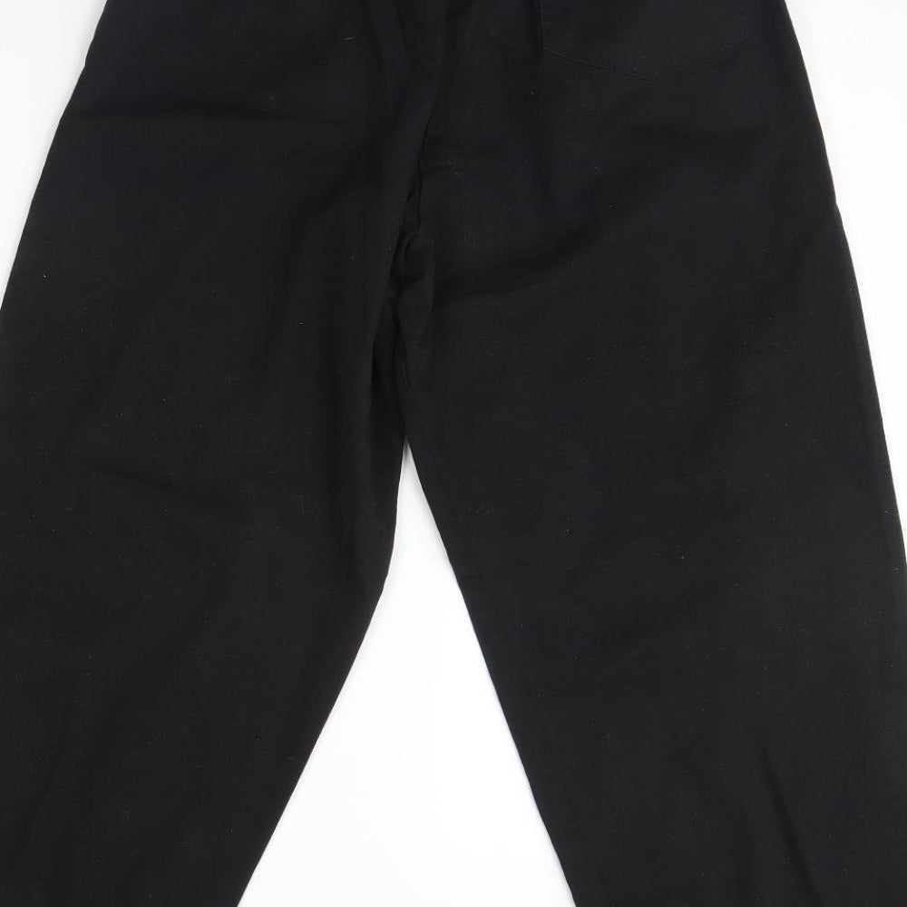 Womens UK Size M Preworn Regular Fit  Black Trousers