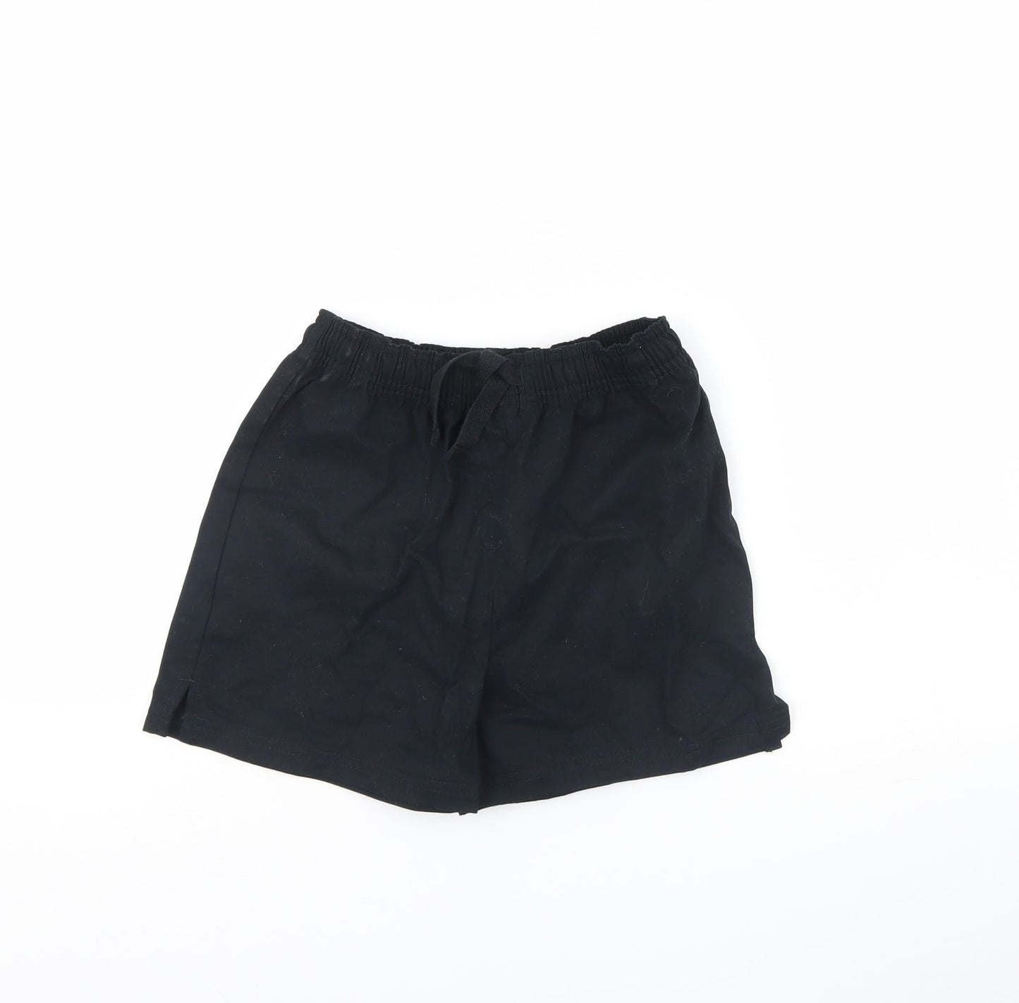 M&s Girls Black   Cut-Off Shorts Size 7 Years