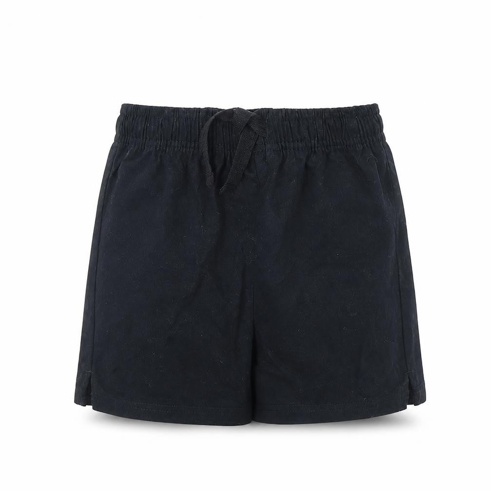 Front view of Marks & Spencer girls’ black cut-off shorts, size 7, years