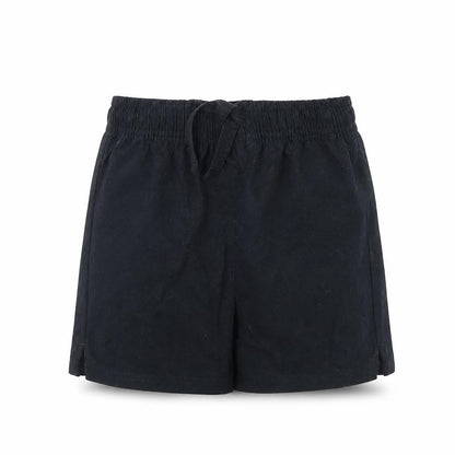 Front view of Marks & Spencer girls’ black cut-off shorts, size 7, years