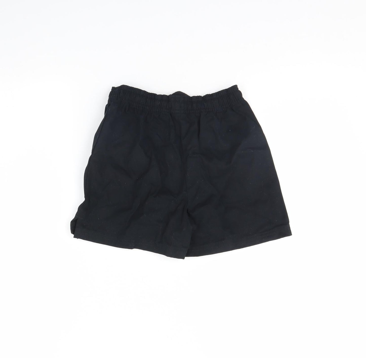 M&s Girls Black   Cut-Off Shorts Size 7 Years