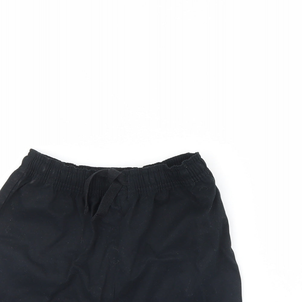 M&s Girls Black   Cut-Off Shorts Size 7 Years