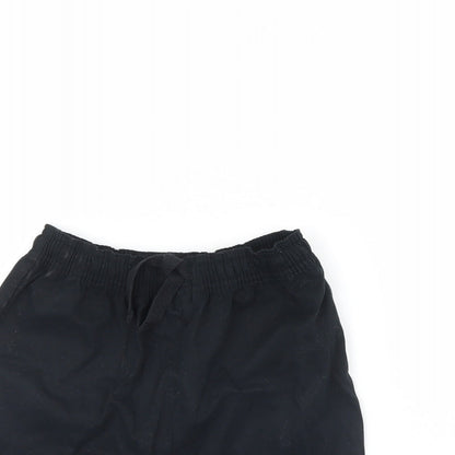 M&s Girls Black   Cut-Off Shorts Size 7 Years