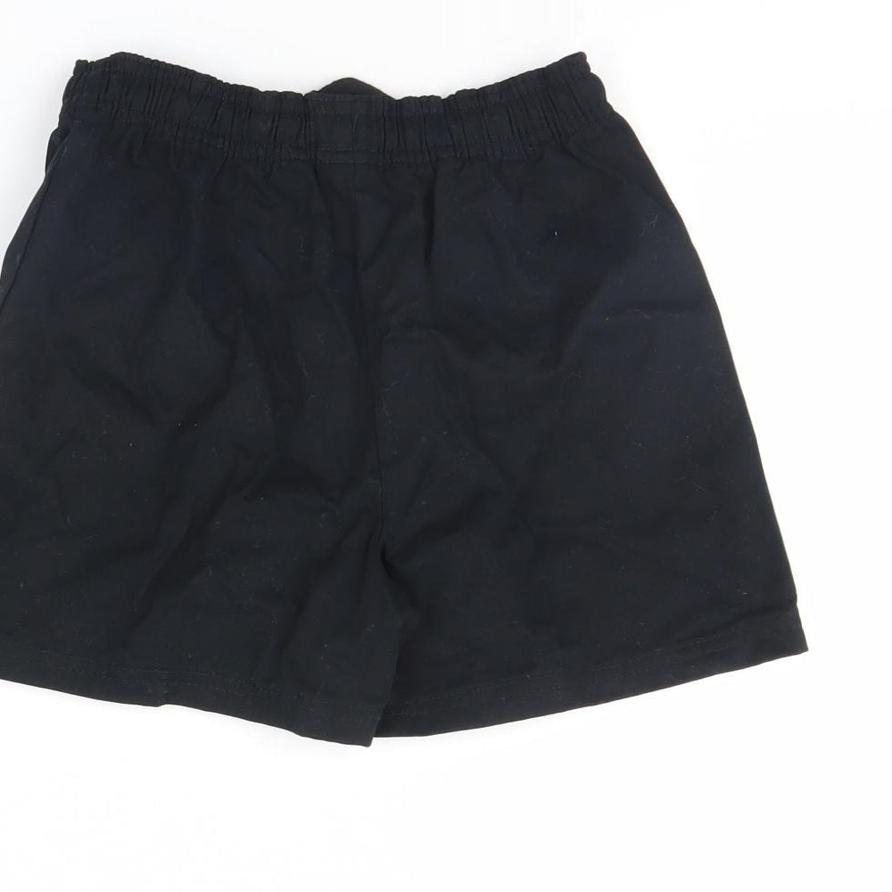 M&s Girls Black   Cut-Off Shorts Size 7 Years