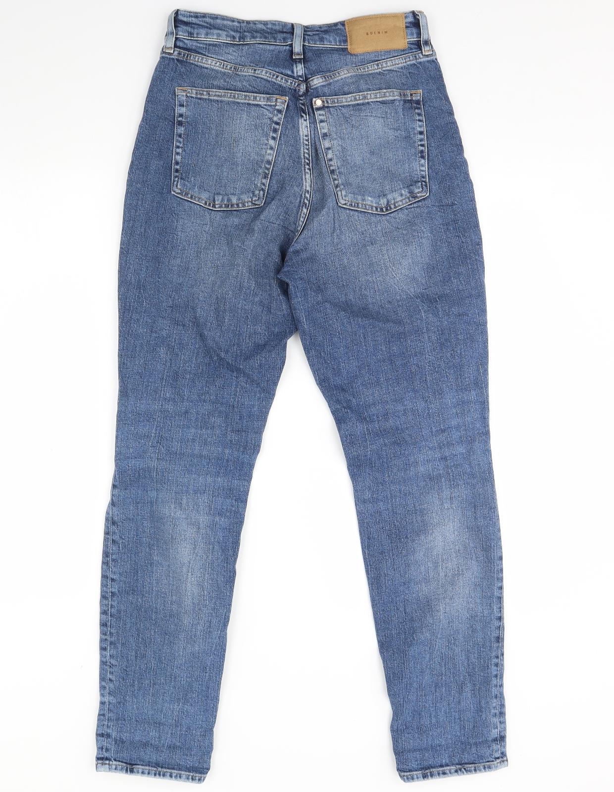 Womens UK Size 8 H&M Regular Fit Straight Blue Jeans