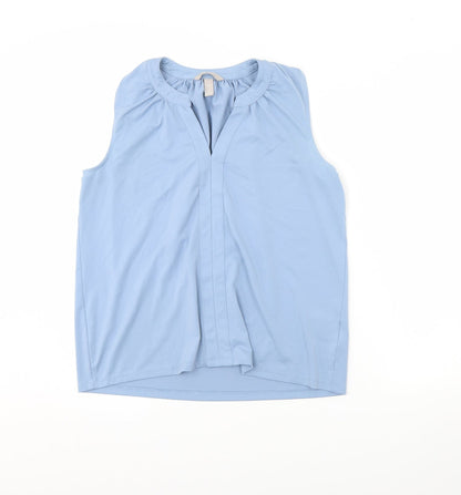 Womens UK Size S H&M Blue Basic Tank