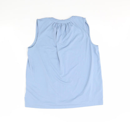 Womens UK Size S H&M Blue Basic Tank
