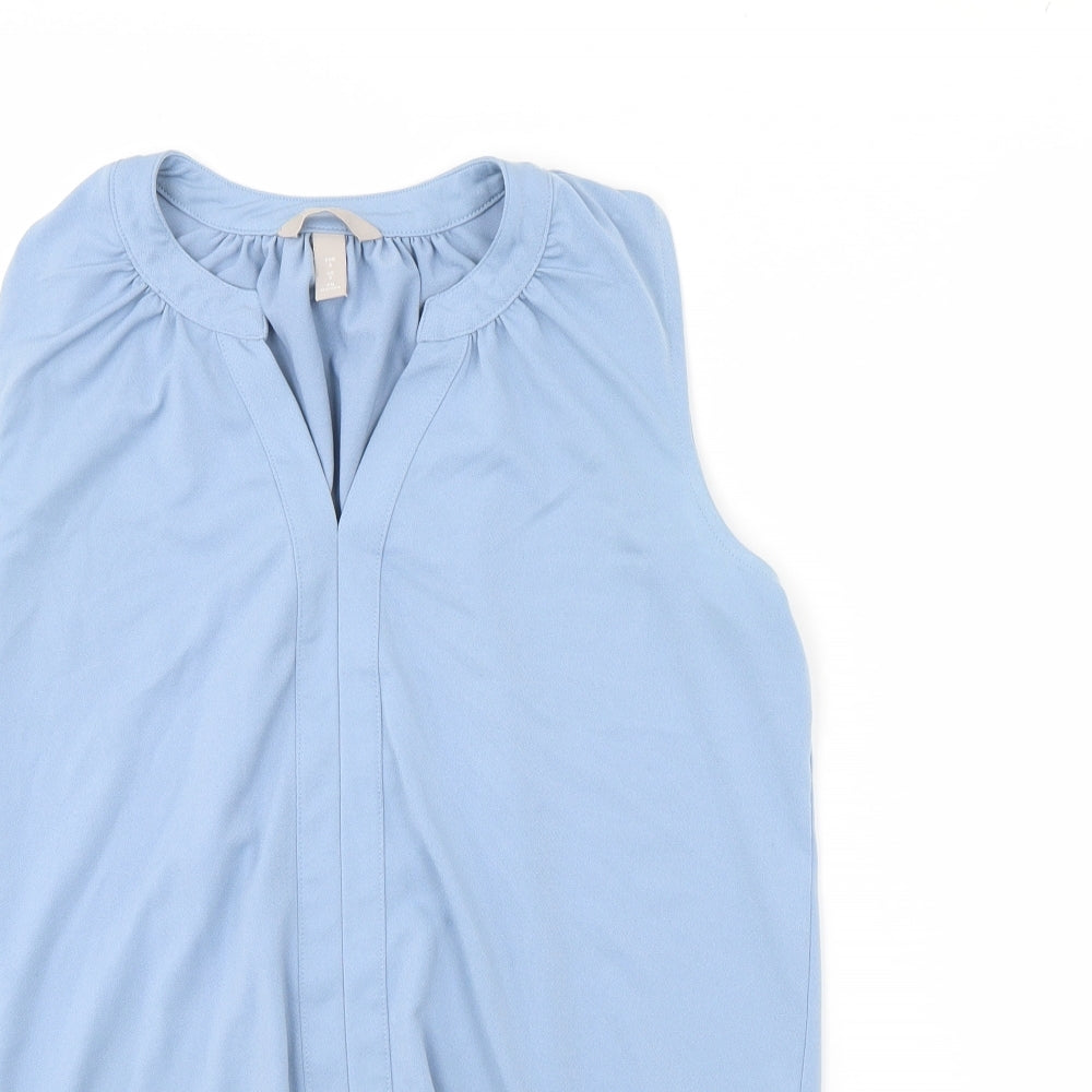 Womens UK Size S H&M Blue Basic Tank