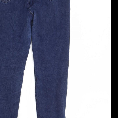 Evans Womens Blue  Denim Straight Jeans Size 34 in L30 in