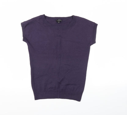 Additional front view of The Limited women’s purple jumper, size M