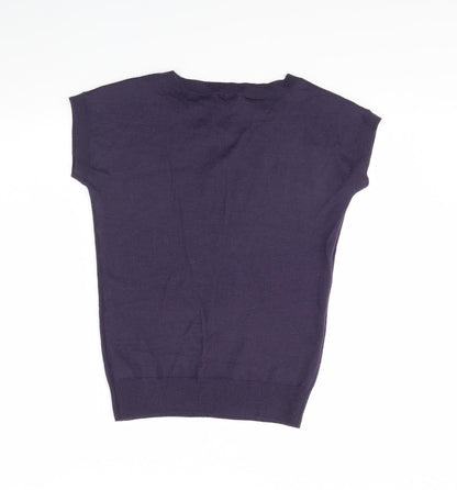 Back view of The Limited women’s purple jumper, size M