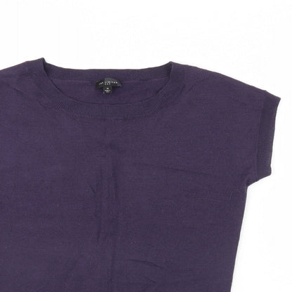 Close-up detail of The Limited women’s purple jumper, size M