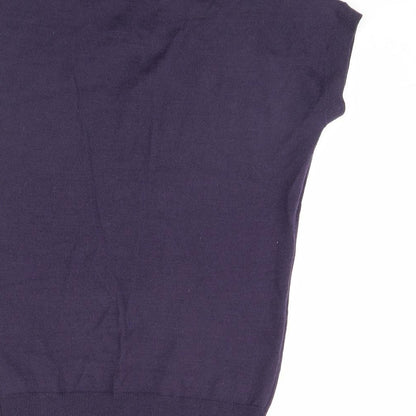 Brand and care label for The Limited women’s purple jumper, size M