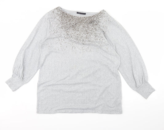 Womens UK Size 16 M&S Grey Pullover Jumper
