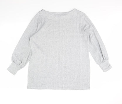 Womens UK Size 16 M&S Grey Pullover Jumper